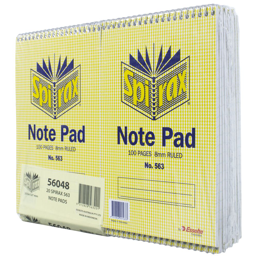 Spirax No. 563 Reporters Notebook 20 Pack