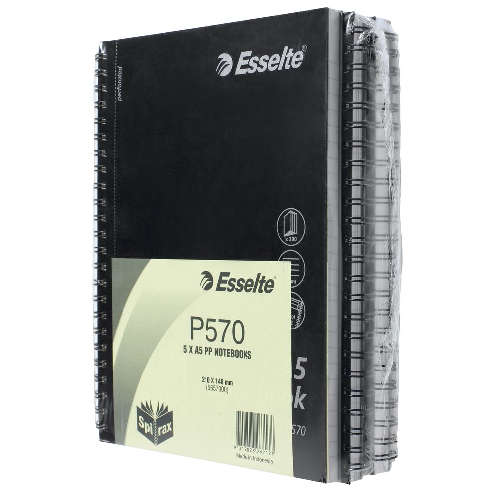 Spirax Polypropylene No. P570 Notebook 5 Pack Officeworks