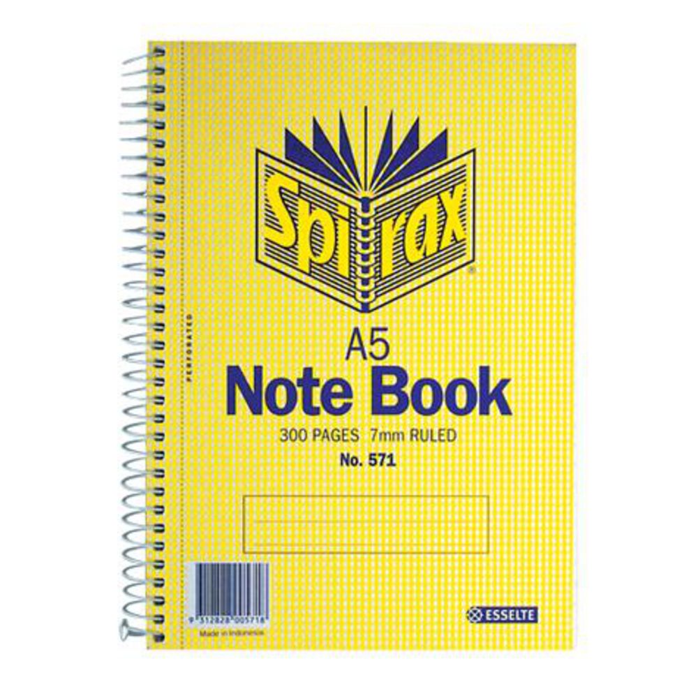 Spirax No. 571 A5 Notebook 210 x 148mm 300 Page