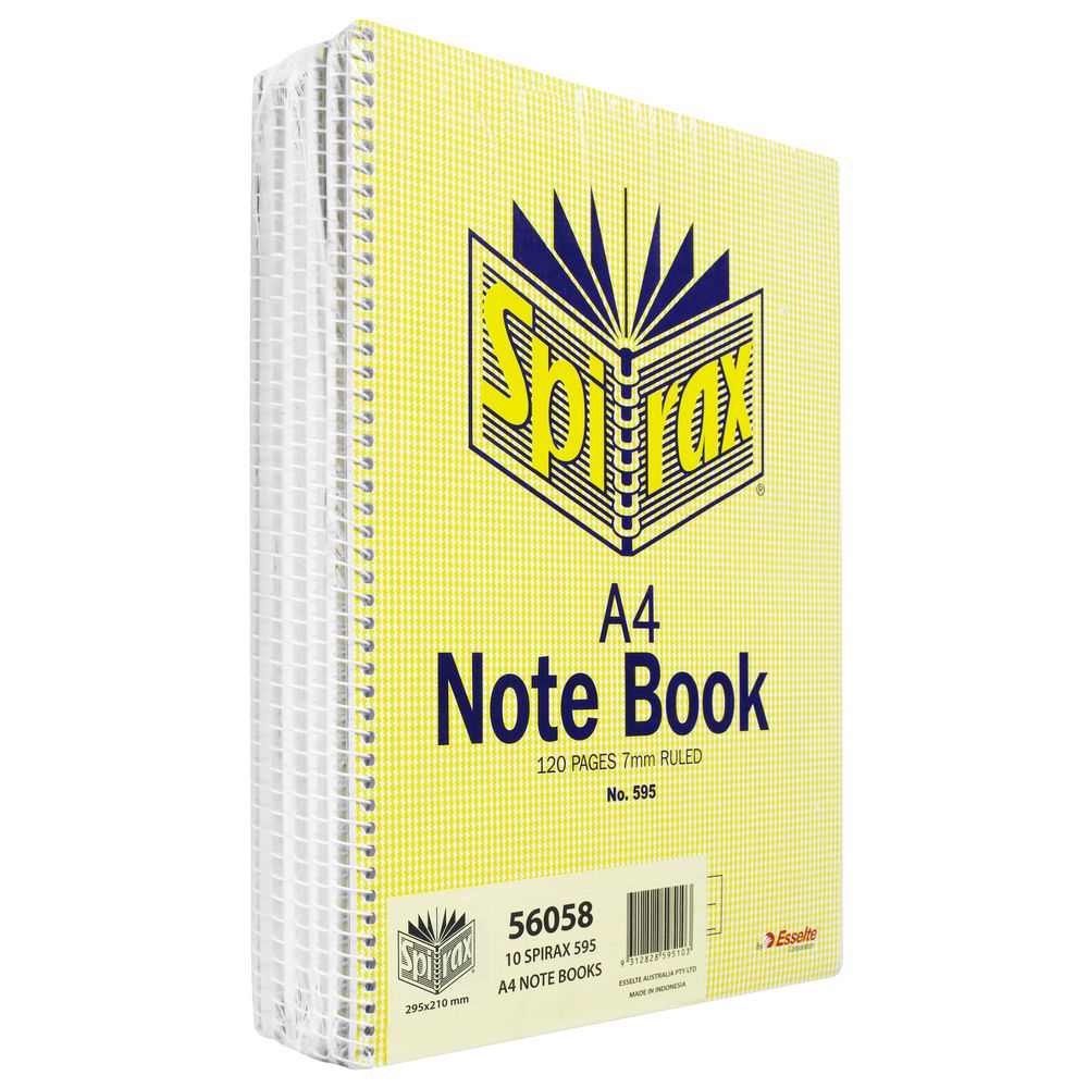 Spirax No.595 Notebooks 10 Pack