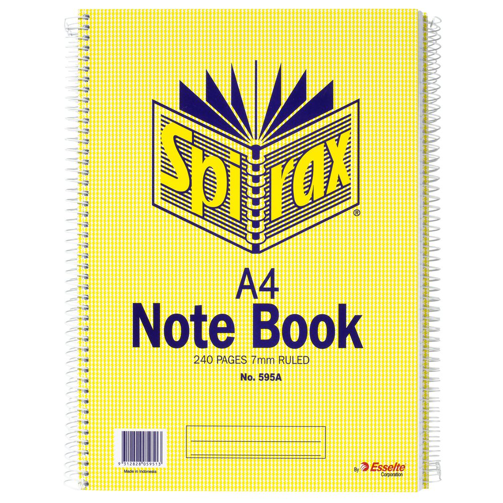 Spirax No.595A Notebooks 240 Page 5 Pack