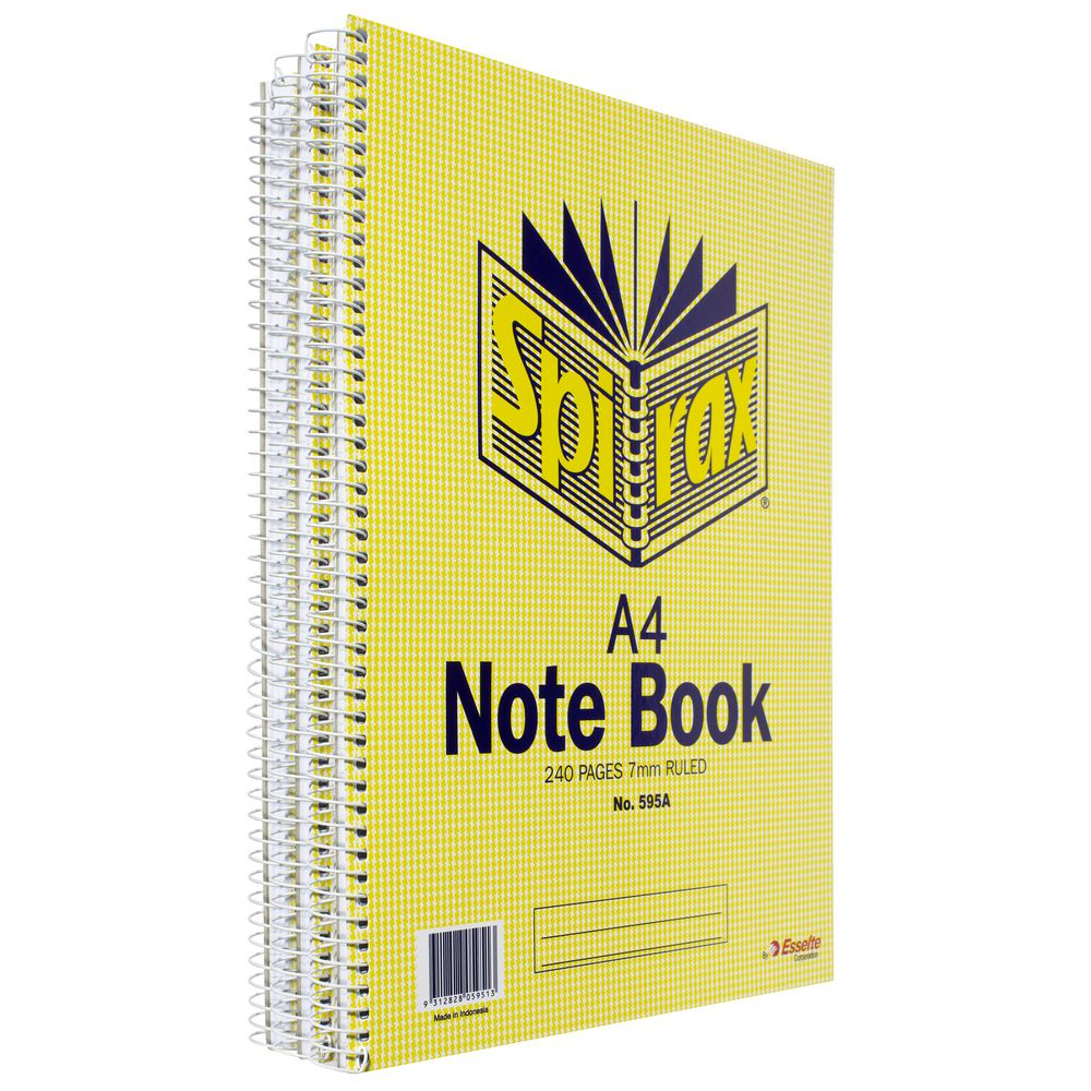Spirax No.595A Notebooks 240 Page 5 Pack