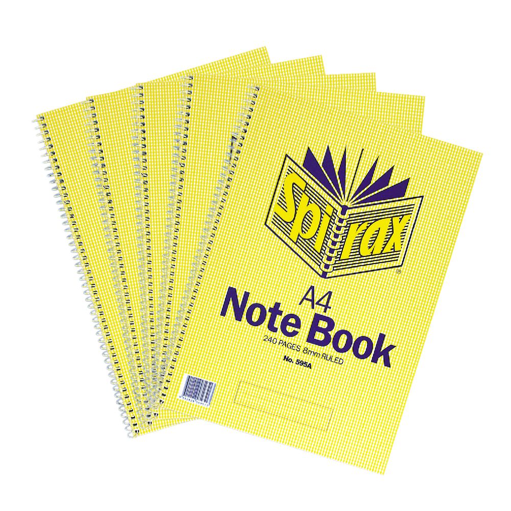 Spirax No.595A Notebooks 240 Page 5 Pack
