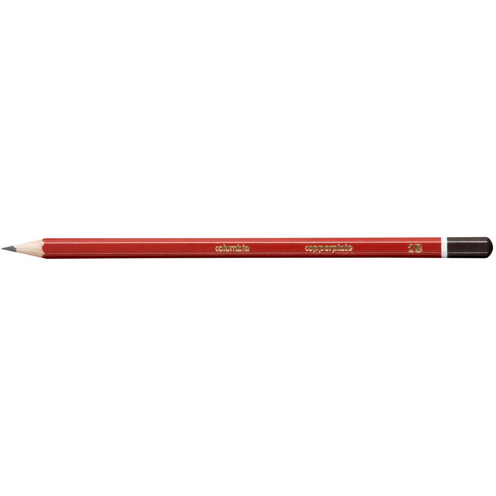 Columbia Copperplate Lead Pencil Hexagonal 2B 2 Pack
