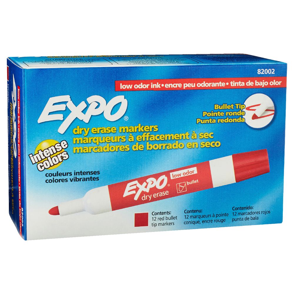 Expo Whiteboard Marker Red 12 Pack