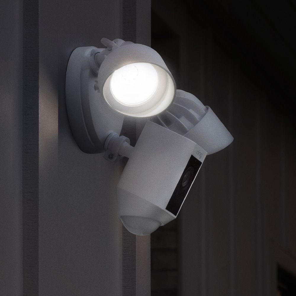 Ring Floodlight Outdoor Camera White