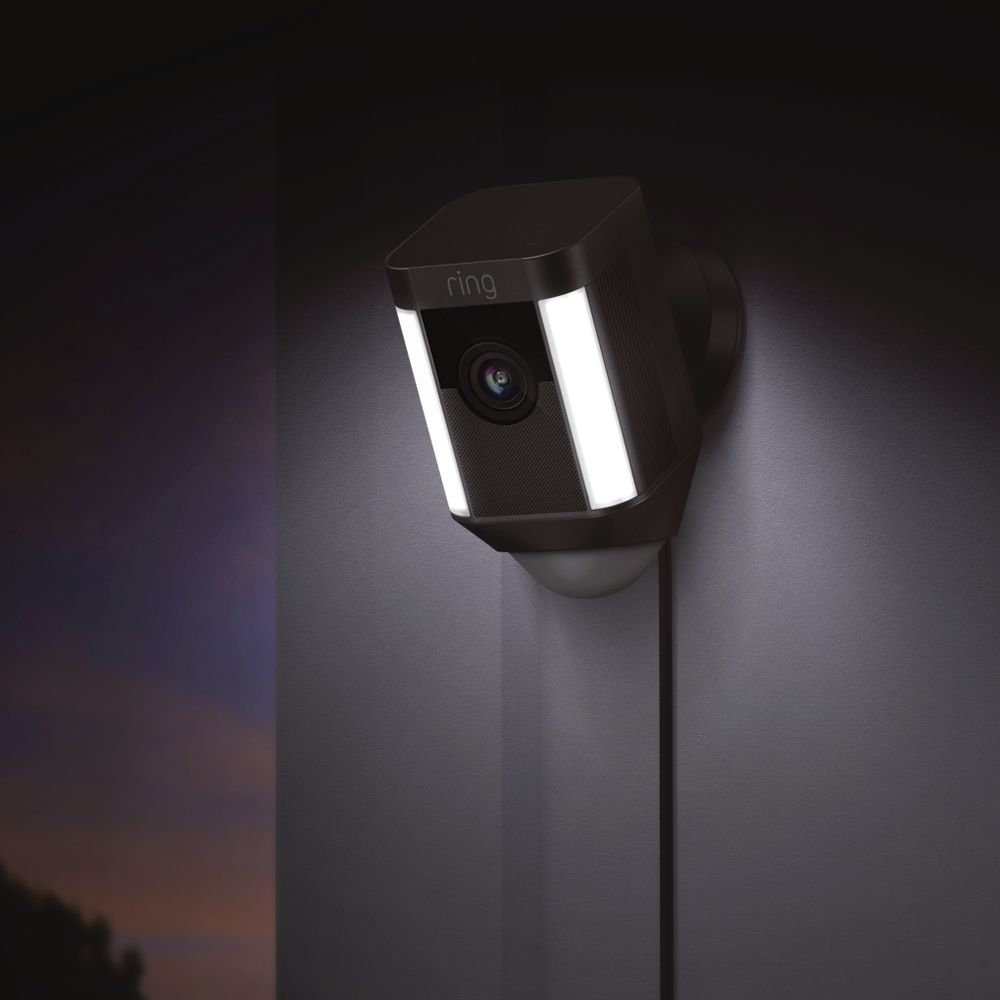 Ring Spotlight Wired Security Camera Black