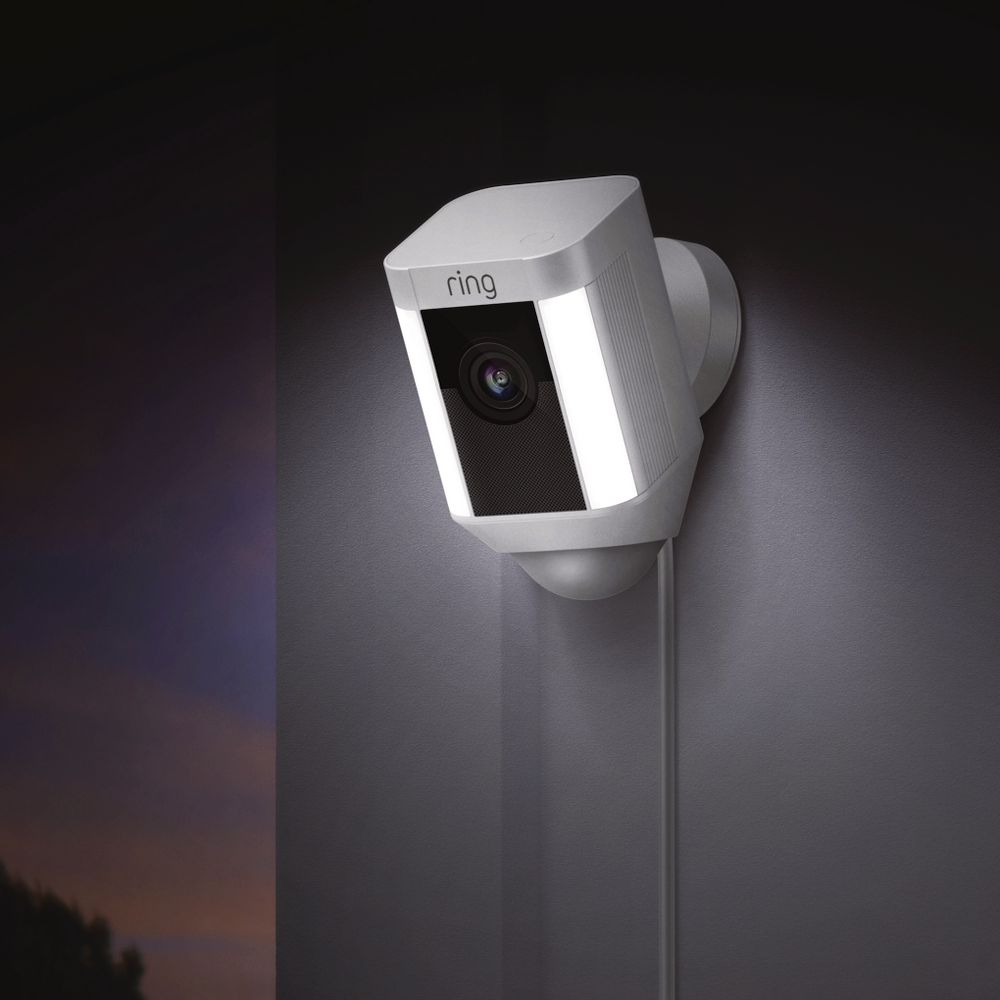 Ring Spotlight Wired Security Camera White
