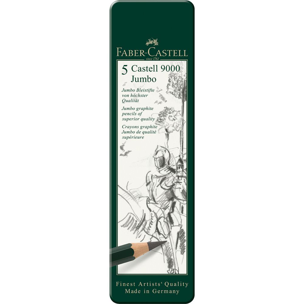 Faber-Castell Jumbo 9000 Tin Set 5 Pieces