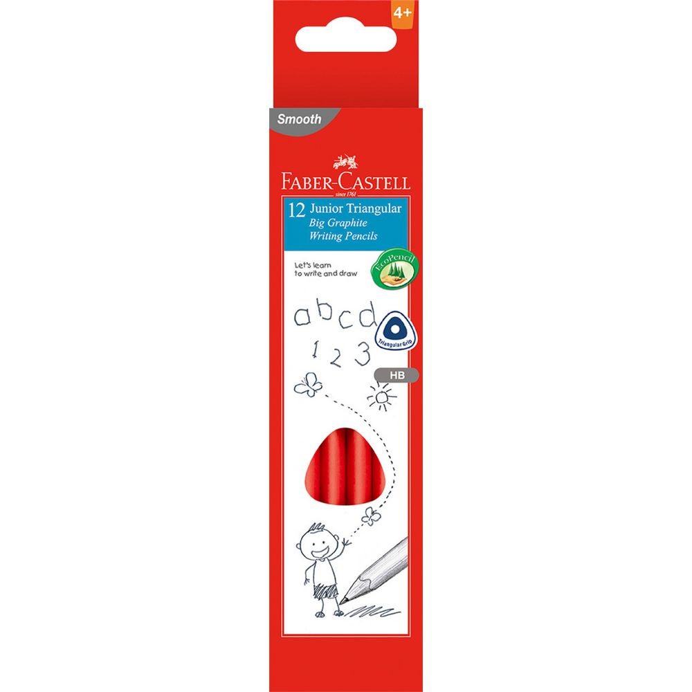 Faber-Castell Junior Triangular Graphite Pencils HB 12 Pack