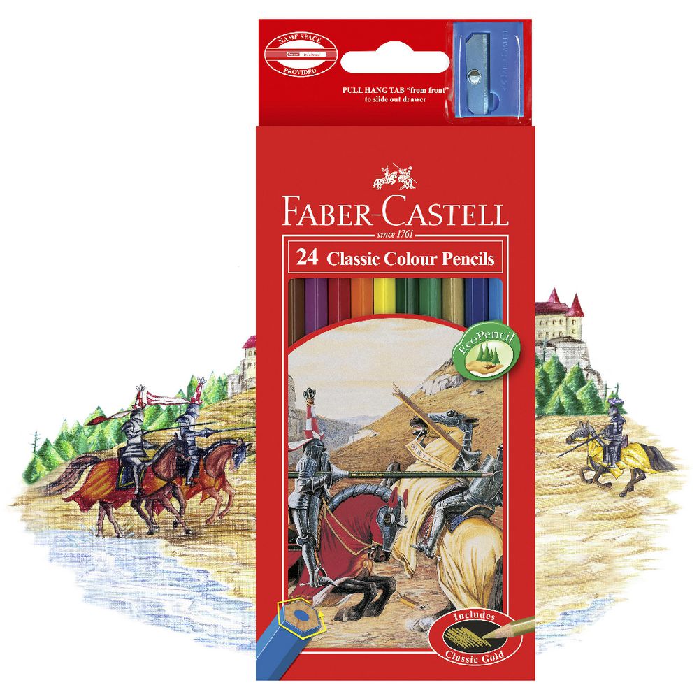 Faber-Castell Classic Coloured Pencils 24 Pack