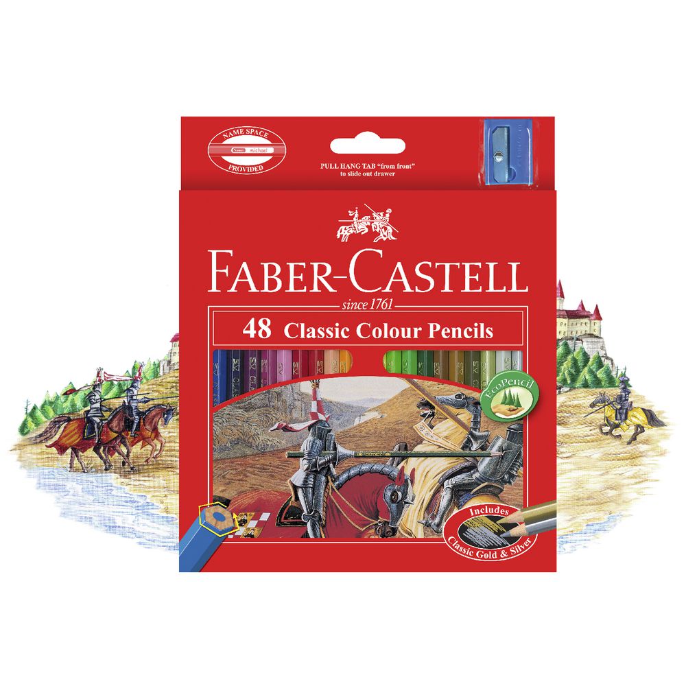 Faber-Castell Classic Coloured Pencils 48 Pack
