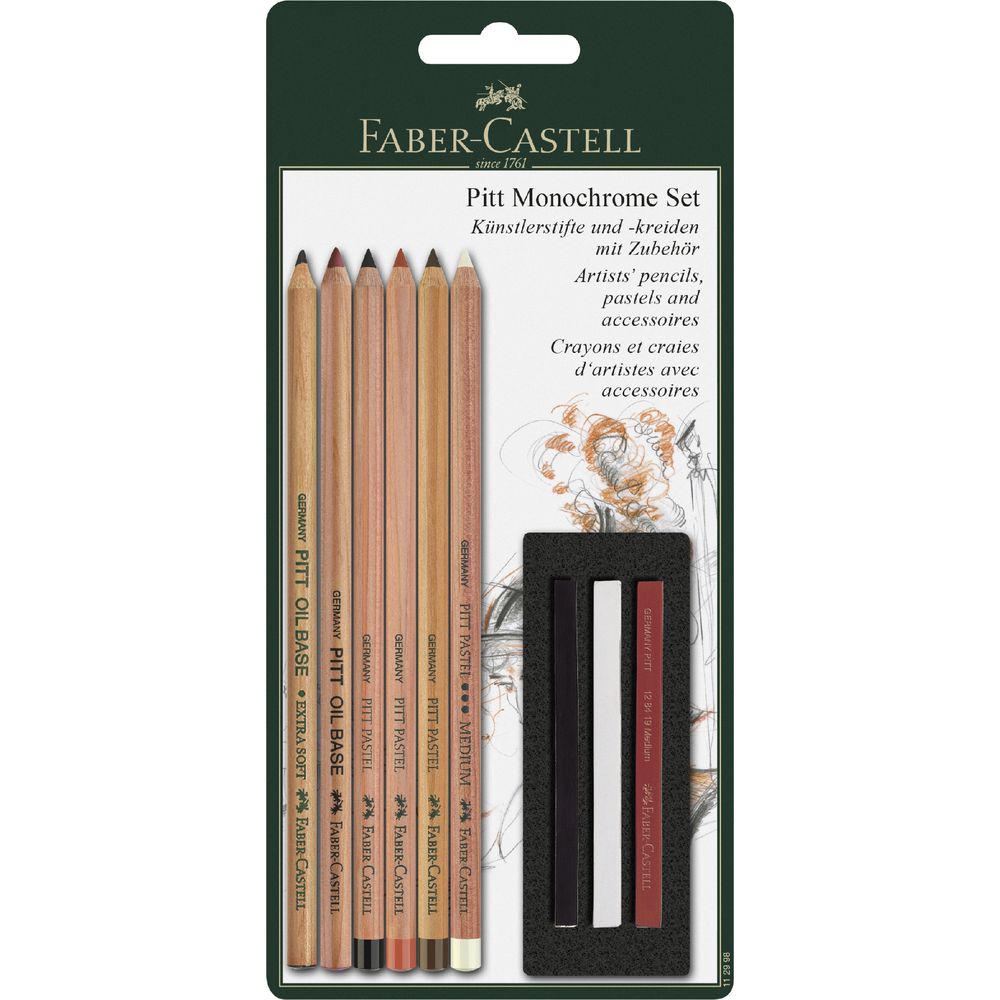 Faber-Castell Pitt Monochrome 9 Piece Set