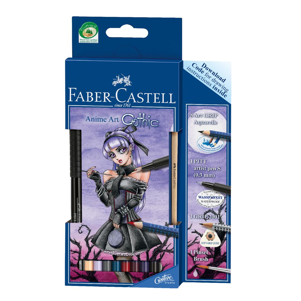 Faber Castell Art Grip Aquarelle Anime Art Set Gothic