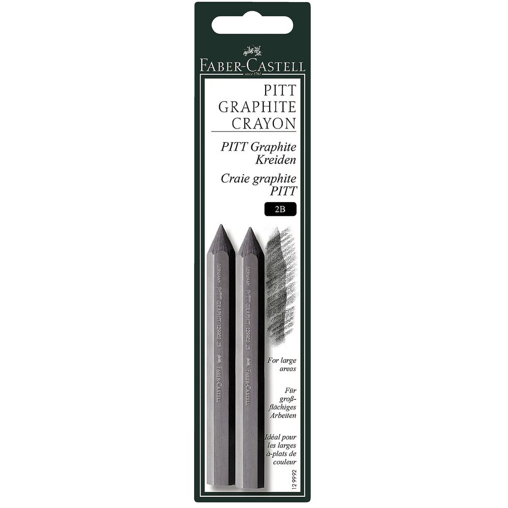 Faber-Castell Pitt Graphite Crayon 2B 2 Pack