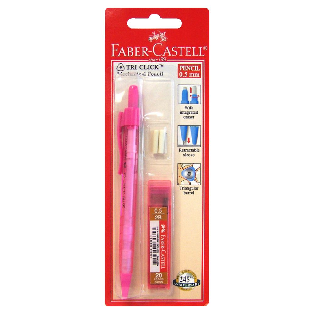Faber-Castell Tri Click Mechanical Pencil 0.7mm with Refills