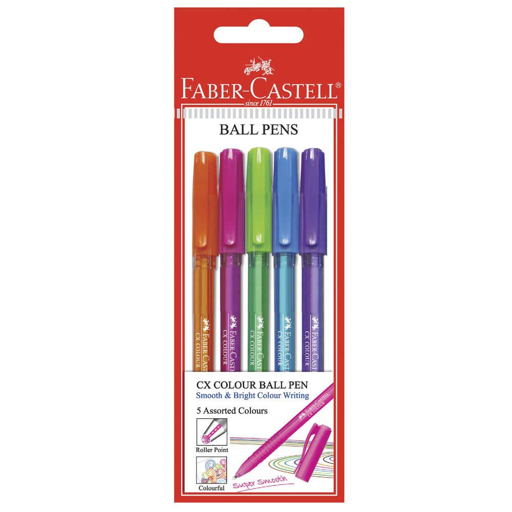 faber castell cx colour ballpoint pens fashion 5 pack faber castell cx colour ballpoint pens fashion 5 pack