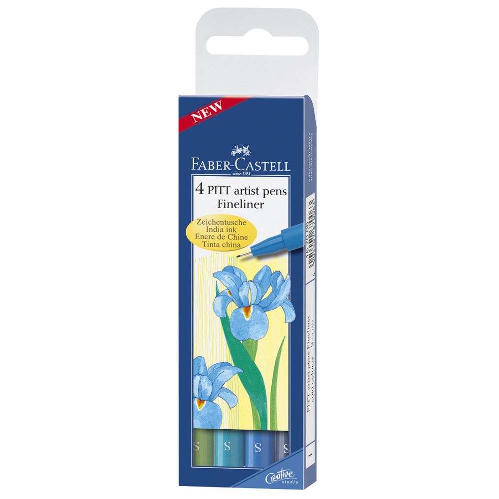 Faber-Castell Pitt Artist Fineliner Set 4 Cool Colours