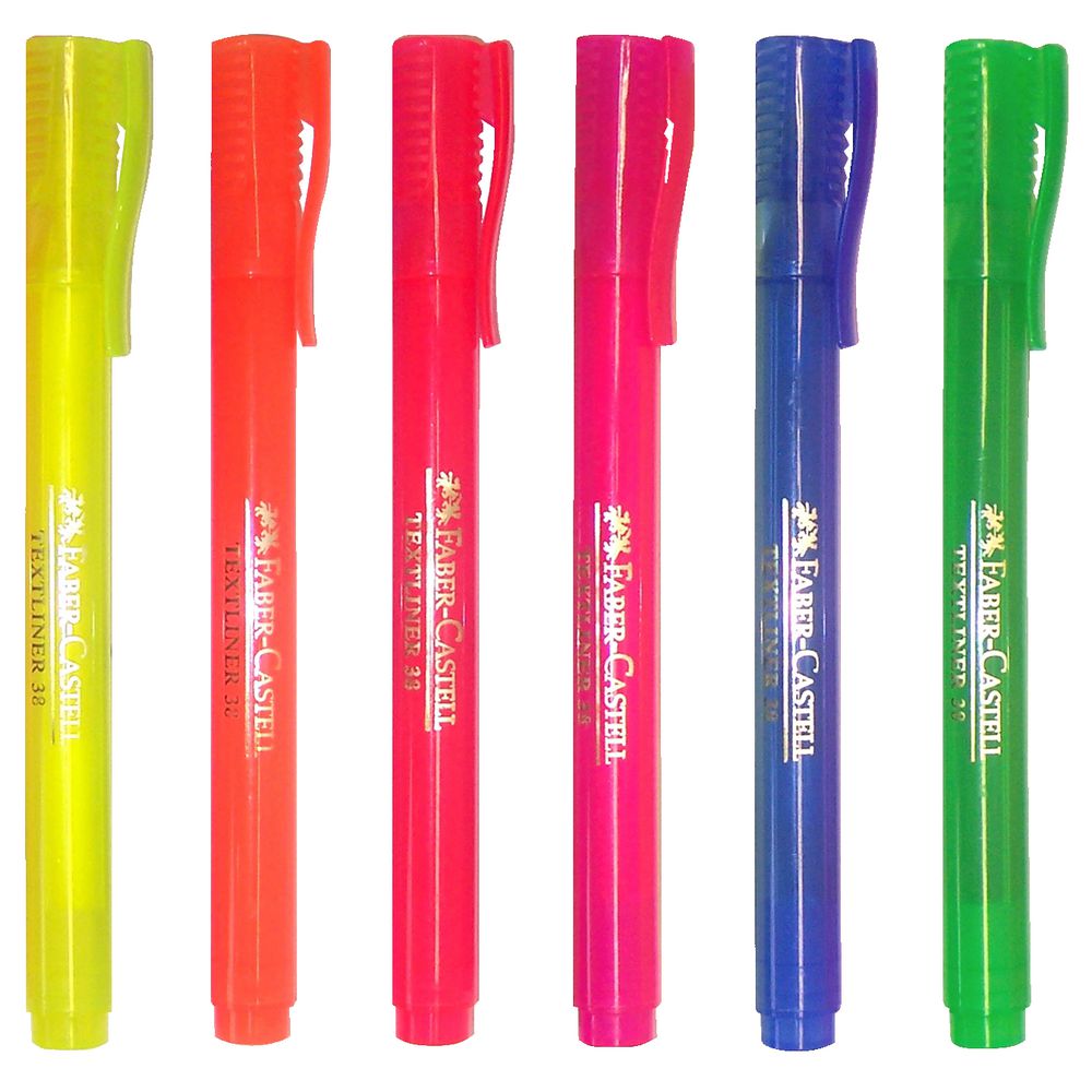 Faber-Castell Pocket Highlighters Assorted 6 Pack