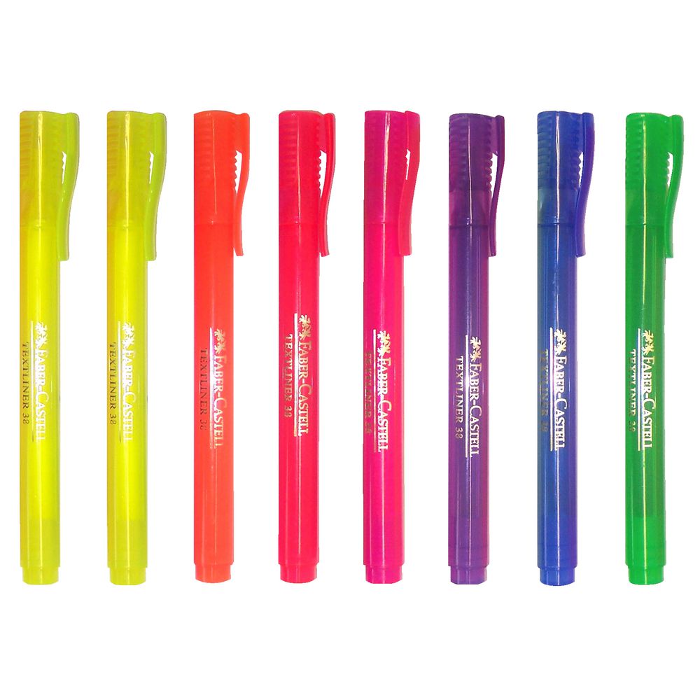 Faber-Castell Pocket Highlighters Assorted 8 Pack