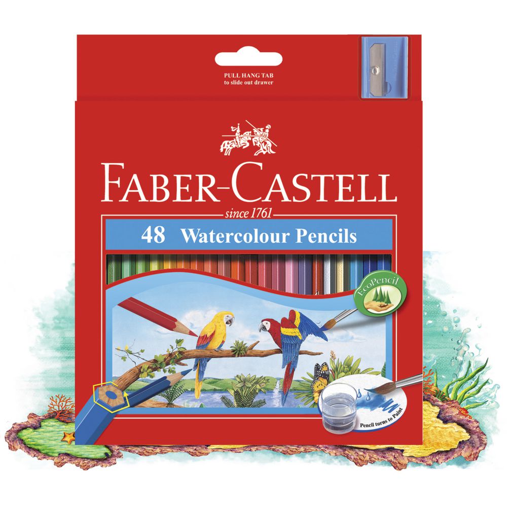 Faber-Castell Watercolour Hexagonal Pencils 48 Pack