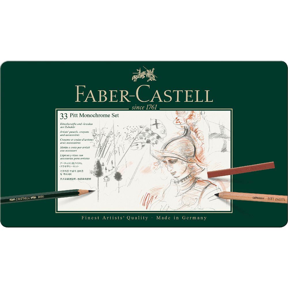 Faber-Castell Pitt Monochrome Pencil and Charcoal Set 33 Pack