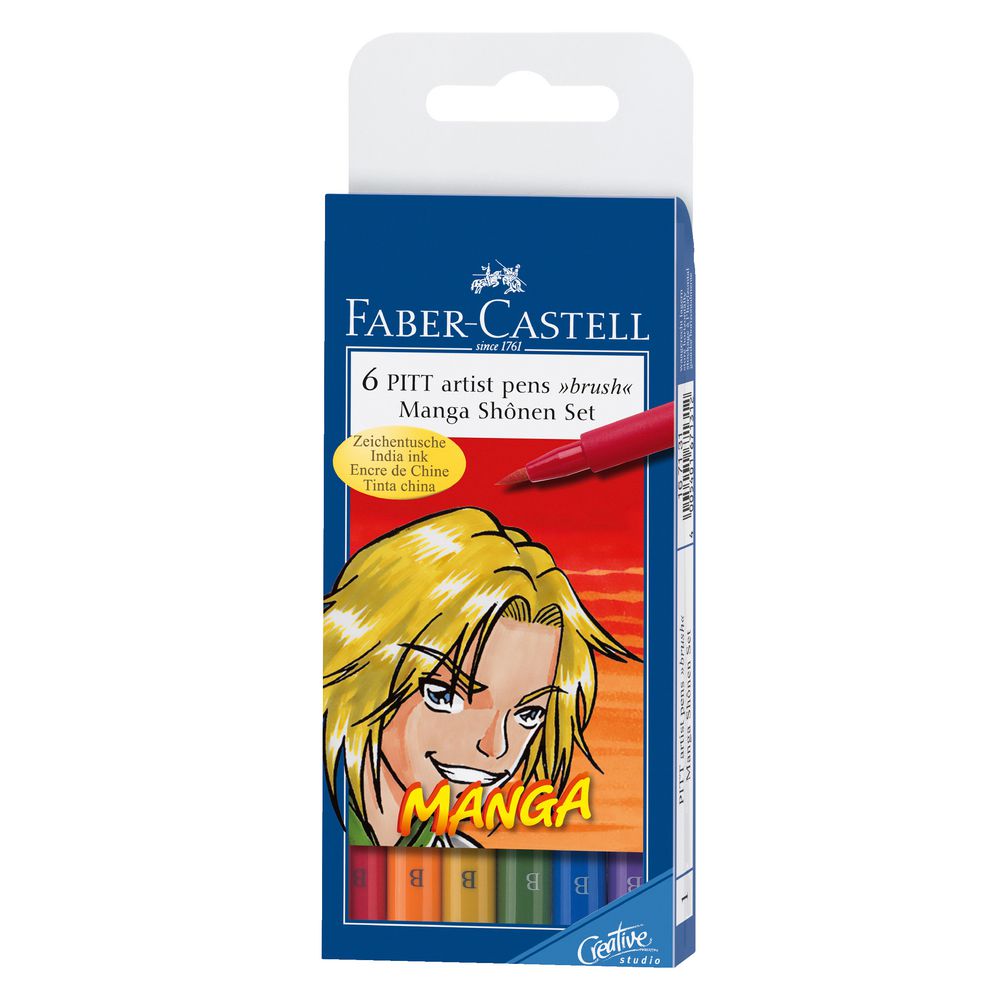 Faber-Castell Pitt Artist Pens Manga Shonen Set