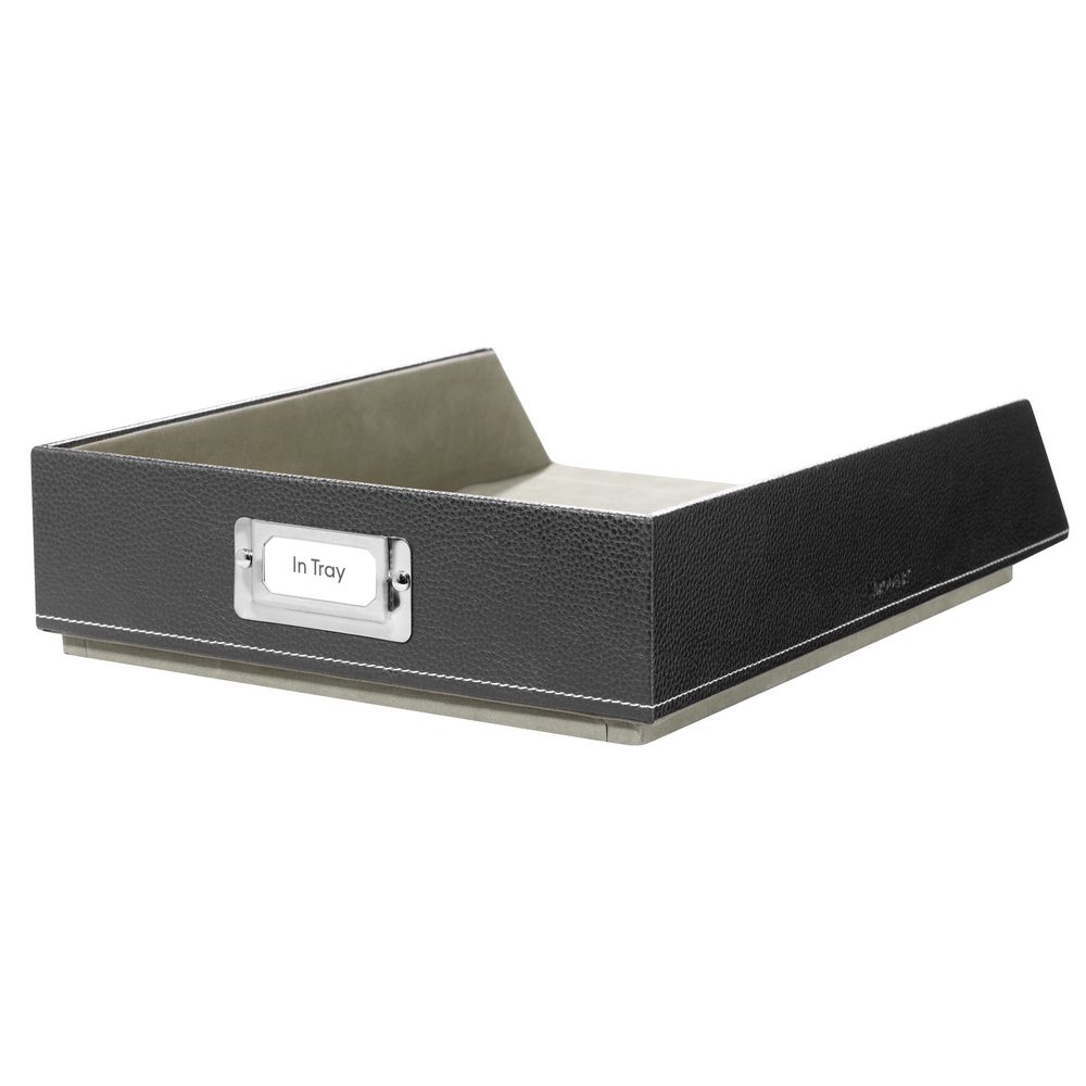 Otto Leather Look Document Tray Black