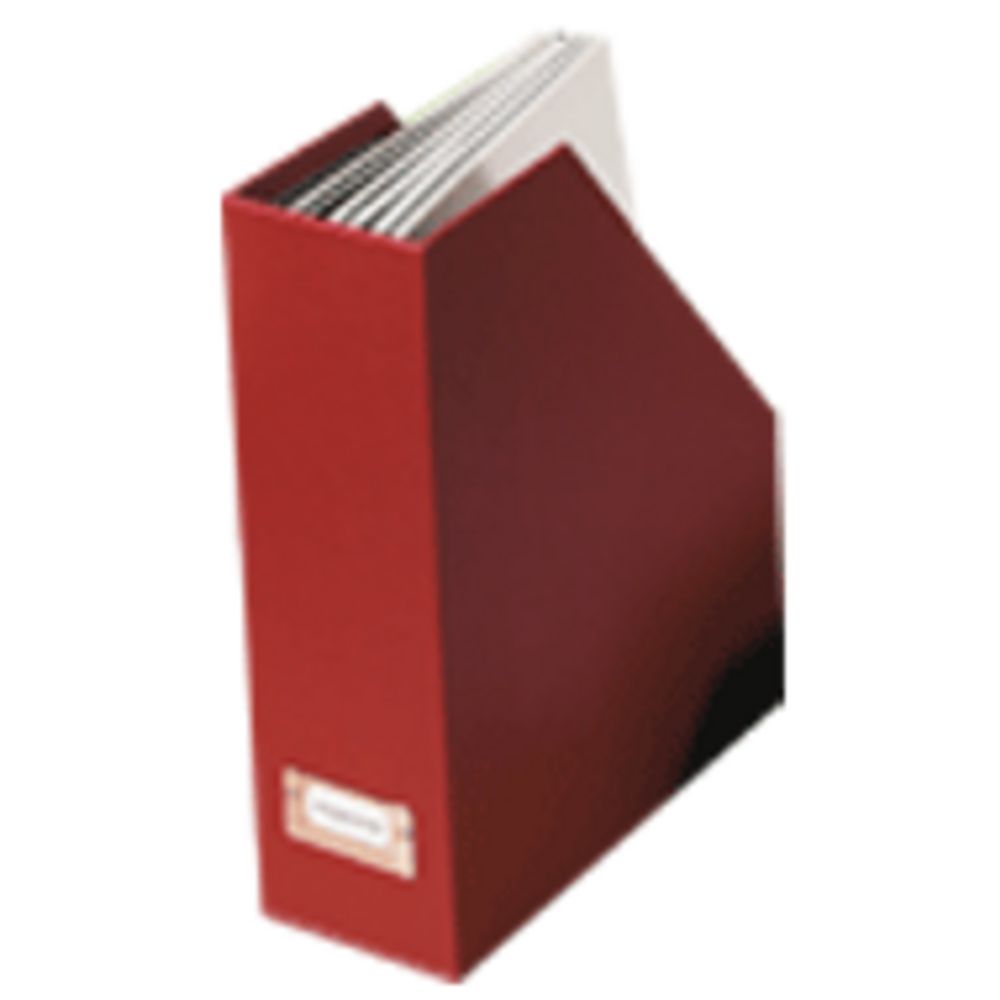 Otto Leather Look Magazine File Red