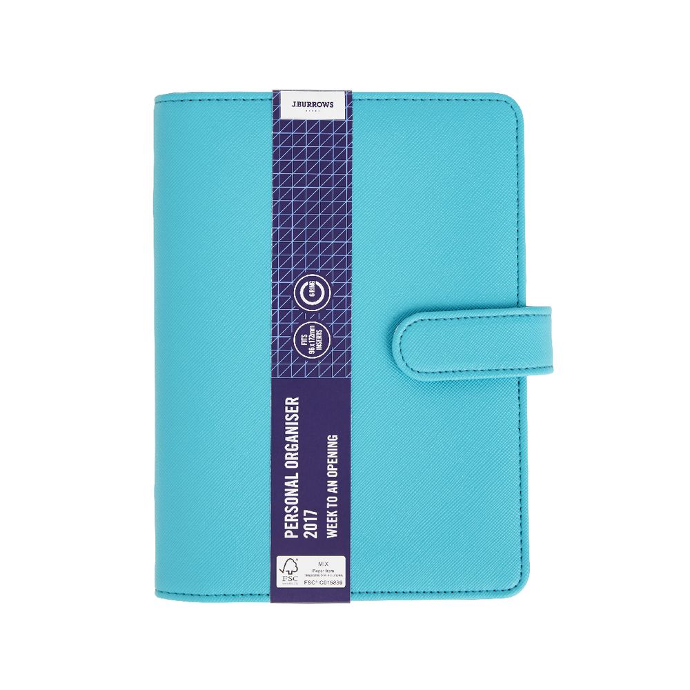 J.Burrows Criss-Cross 2017 Personal Timeplanner Cover Teal