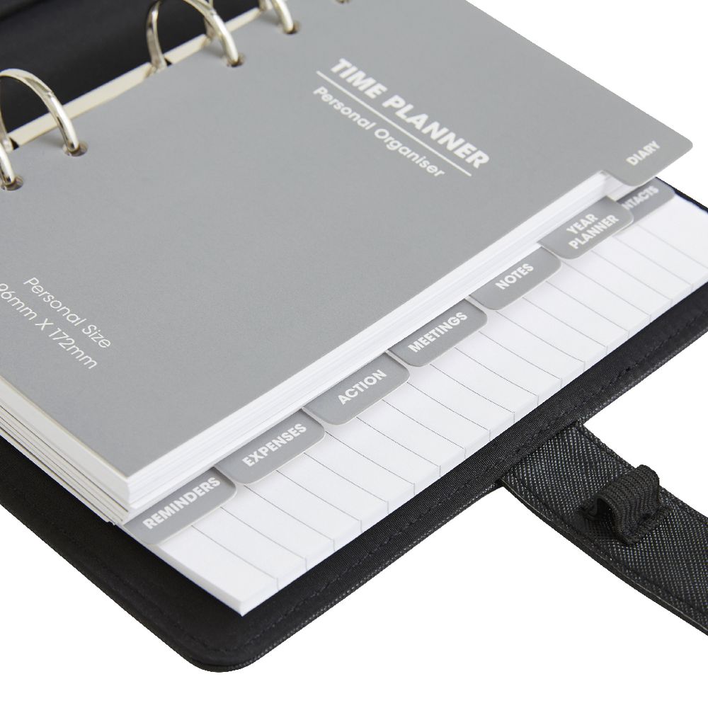 J.Burrows Canvas 2017 Personal Timeplanner Cover Black