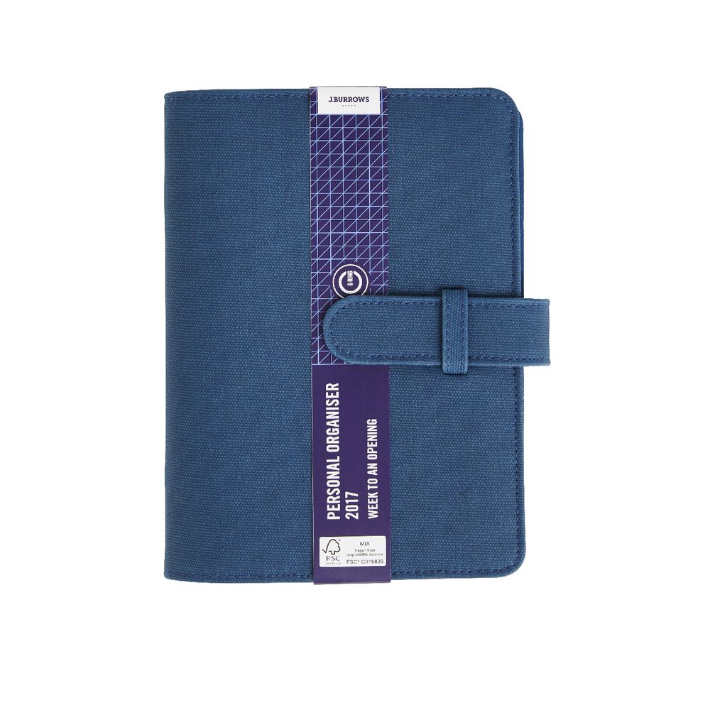 J.Burrows Canvas 2017 Personal Timeplanner Cover Navy