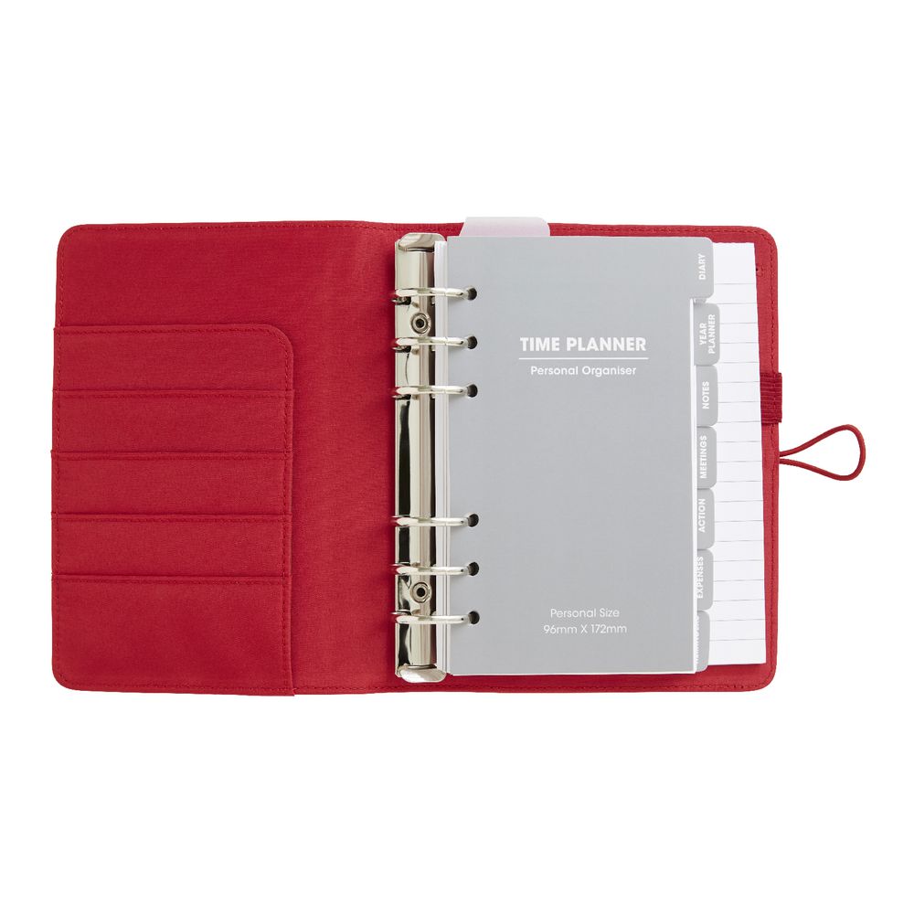 Ampersand Split Leather 2017 Personal Timeplanner Cover Red