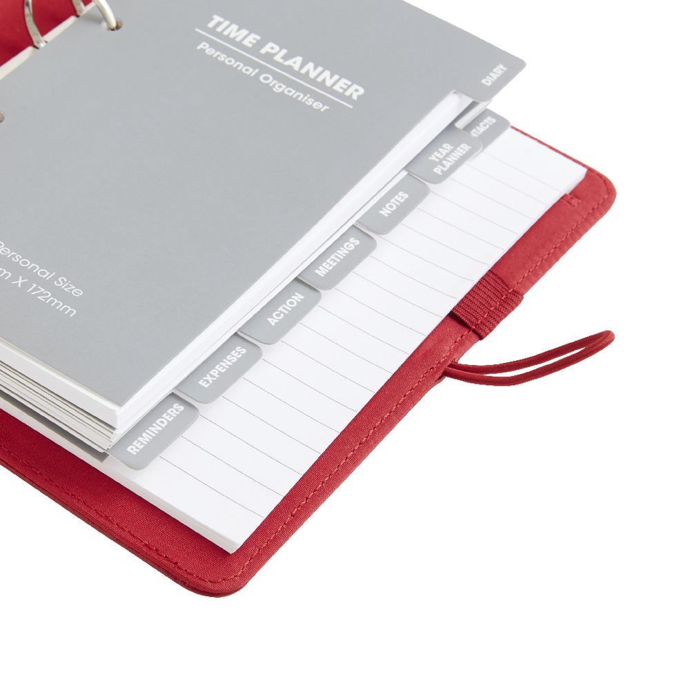 Ampersand Split Leather 2017 Personal Timeplanner Cover Red
