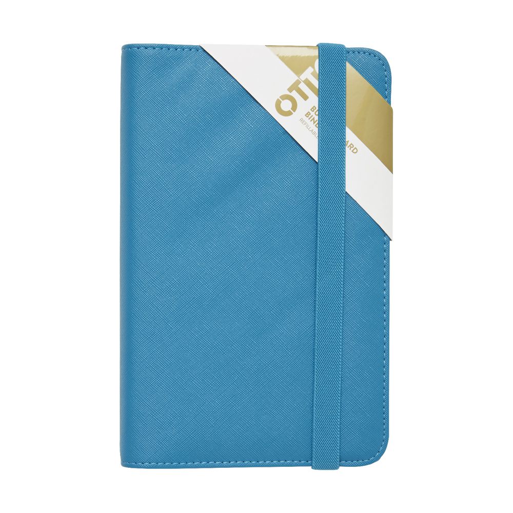 Otto Business Card Binder 3UP Criss Cross Blue