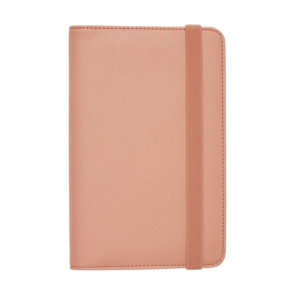 Otto Business Card Binder 3UP Criss Cross Coral