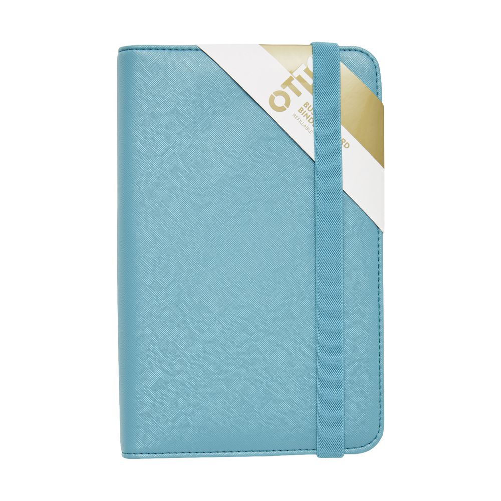 Otto Business Card Binder 3UP Criss Cross Teal