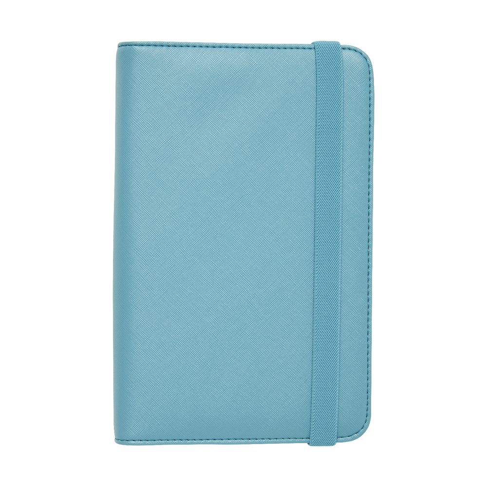 Otto Business Card Binder 3UP Criss Cross Teal