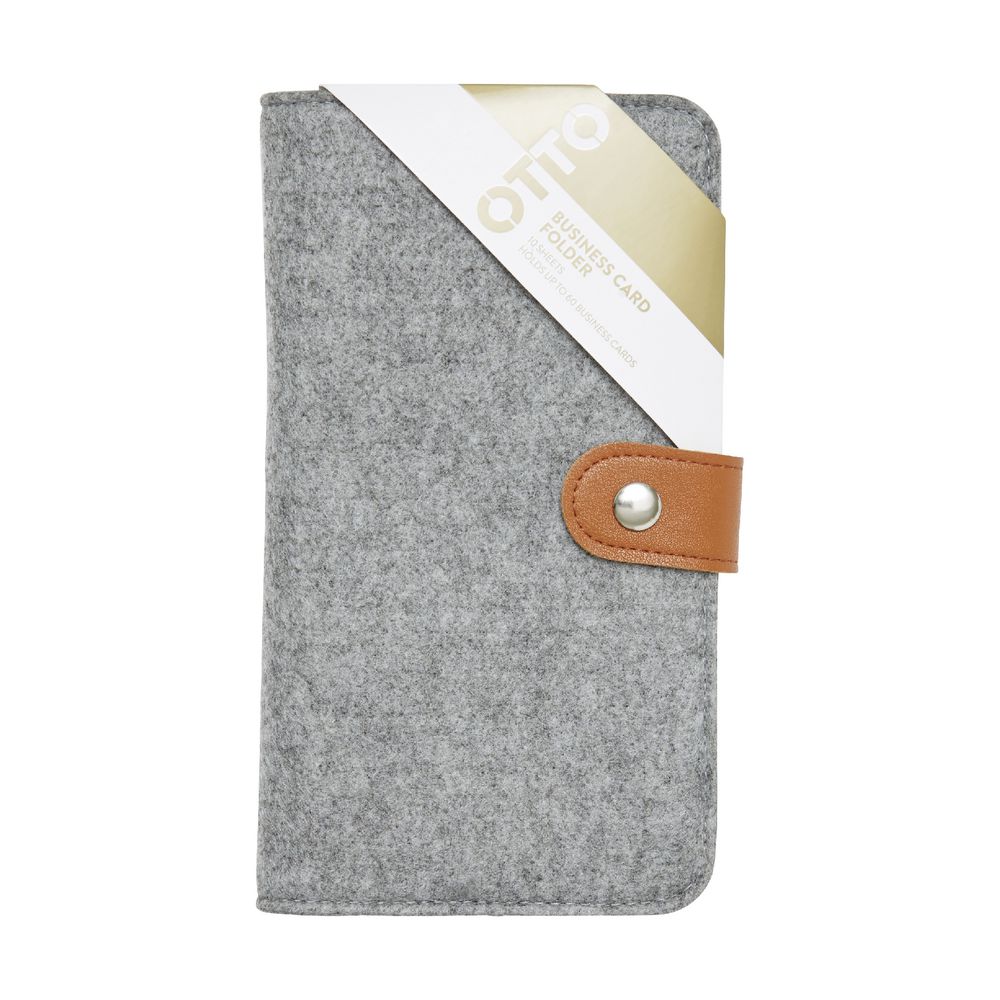 Otto Felt Business Card Folder Grey