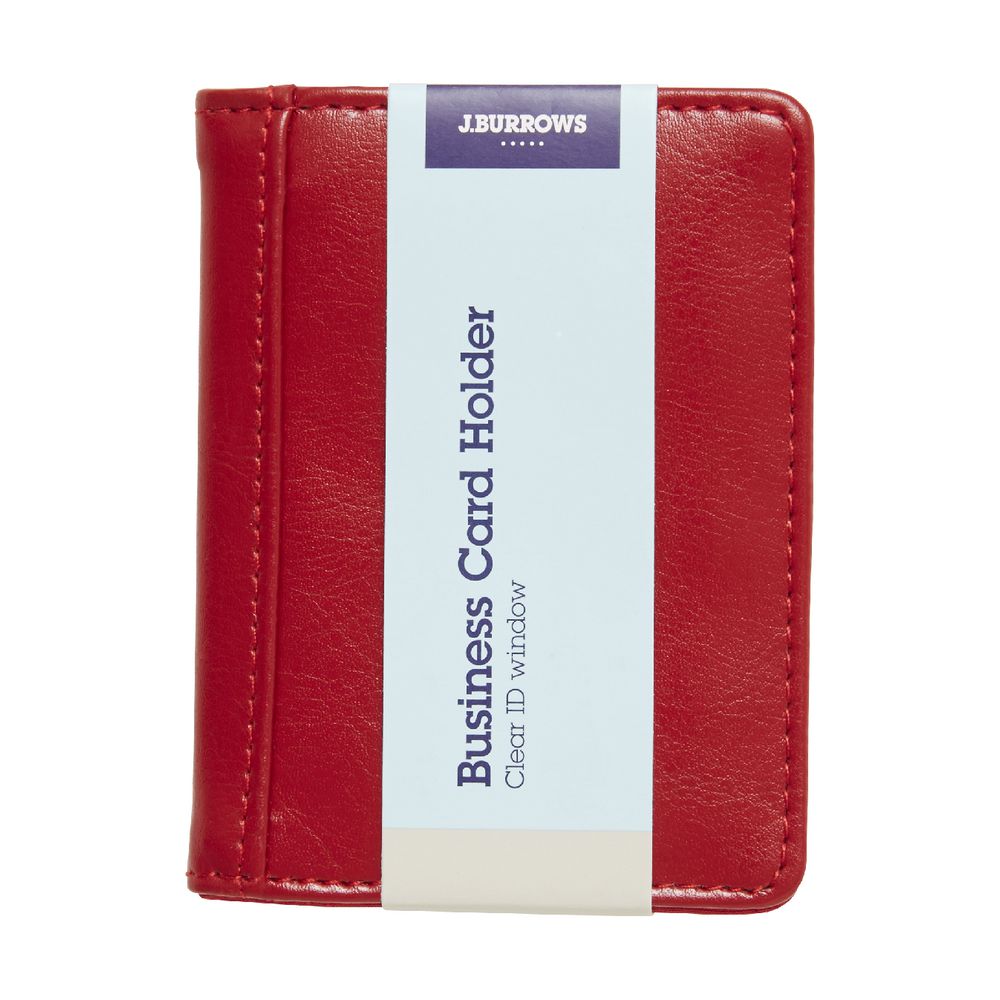 J.Burrows Mini Business Card Holder Red