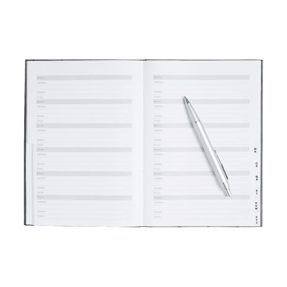 Otto A5 Address Book Grey Triangle