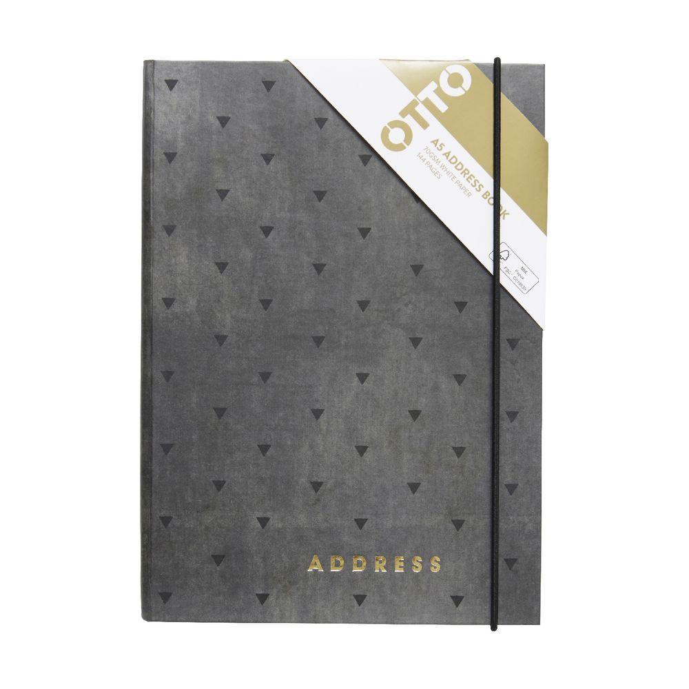 Otto A5 Address Book Grey Triangle