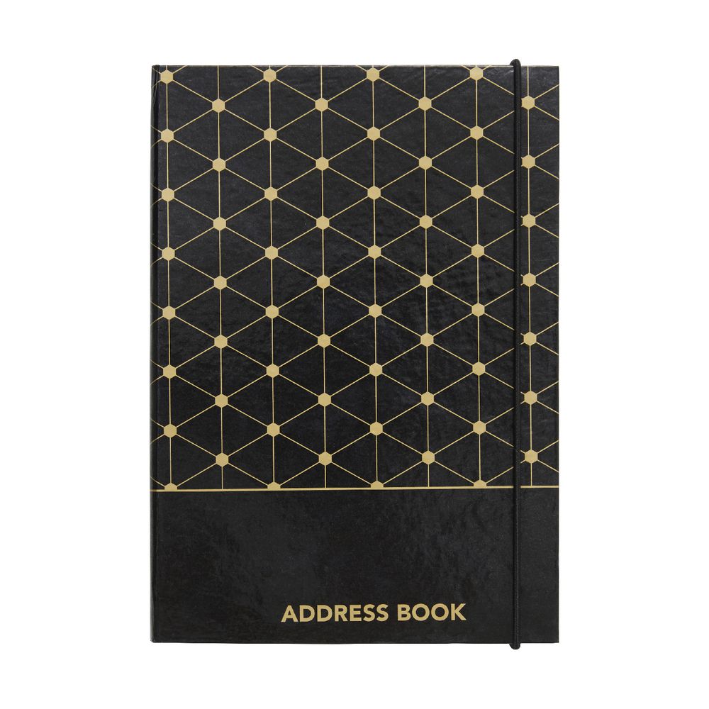 Otto A5 Address Book Black and Gold