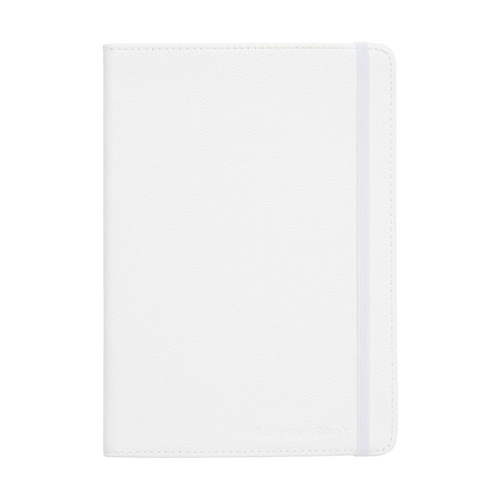 Otto A5 Address Book PU Leathergrain White