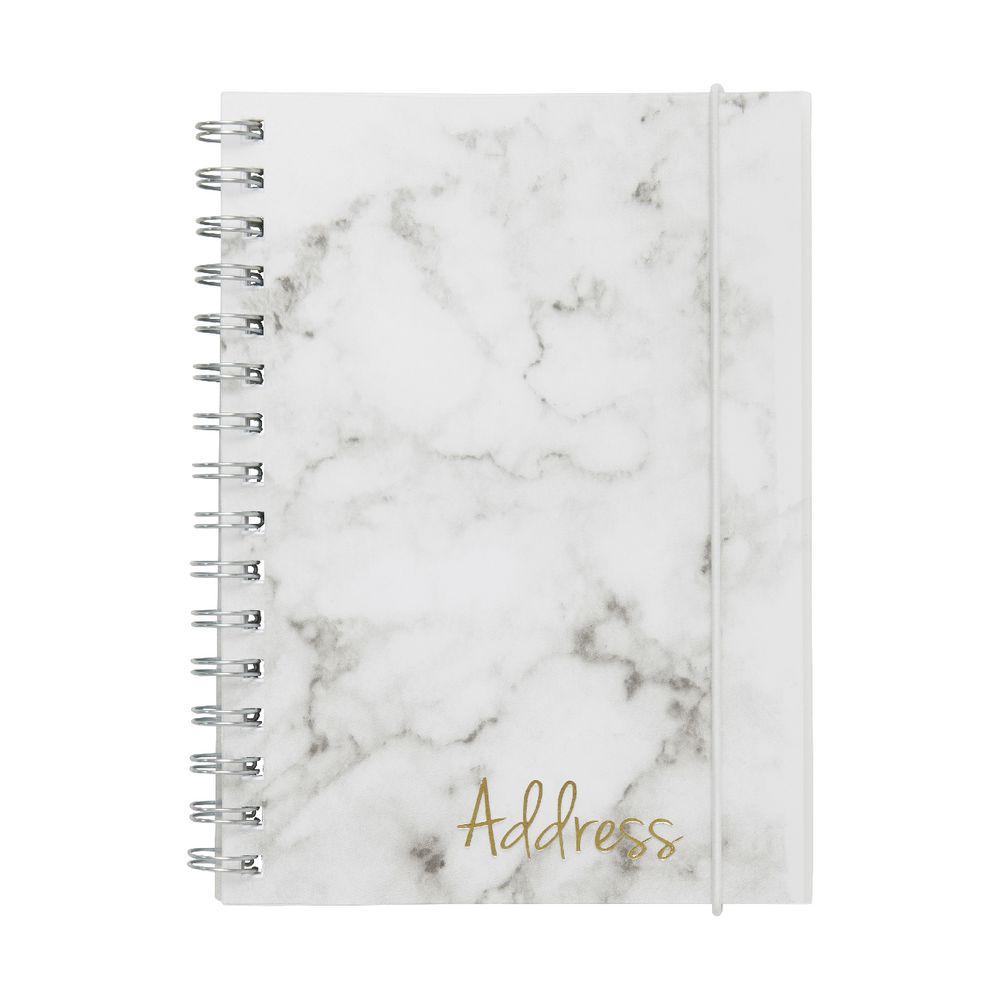 Otto A5 Spiral Address Book Marble