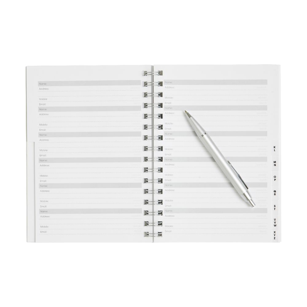 Otto A5 Spiral Address Book Marble