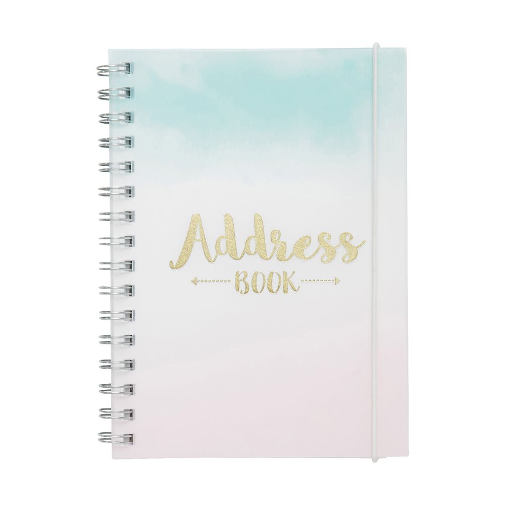 Otto A5 Spiral Address Book Pastel