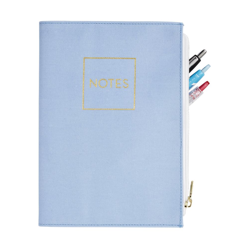 Otto A5 Canvas Journal with Zipper 192 Pages Blue