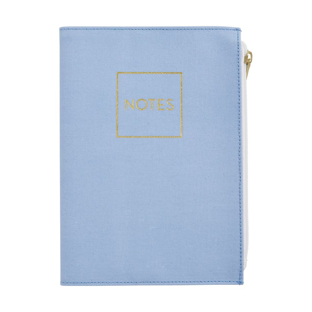 Otto A5 Canvas Journal with Zipper 192 Pages Blue