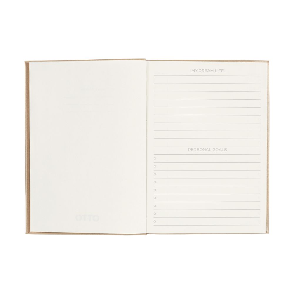 Otto A5 Goals Journal 240 Pages Gold
